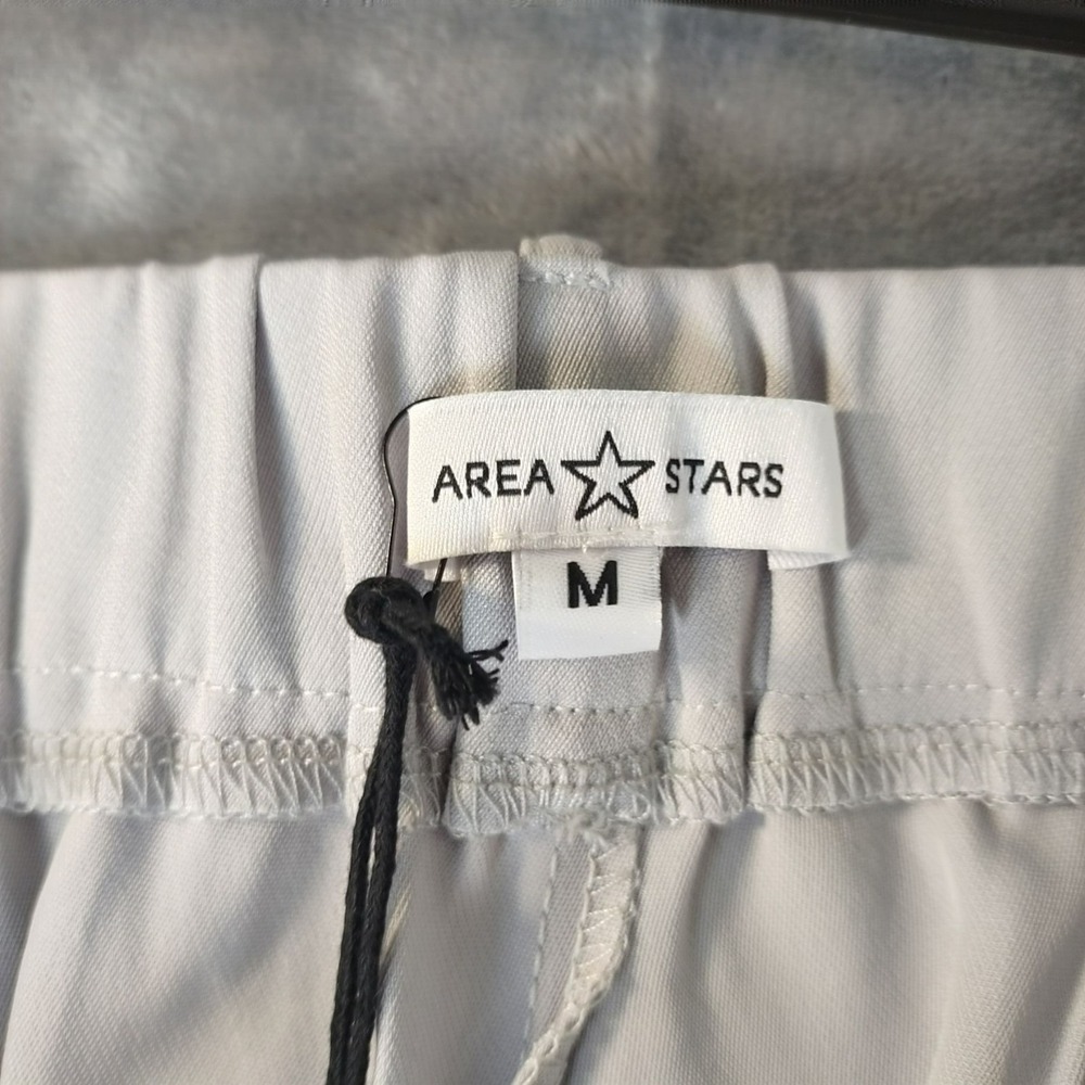 Area Stars Womens Wide Leg Trousers Light Grey Elastic Back Pants Size M NEW - Picture 2 of 11